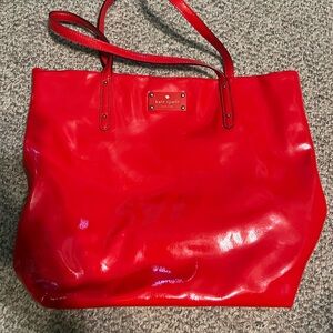 Kate Spade Glossy Red Tote